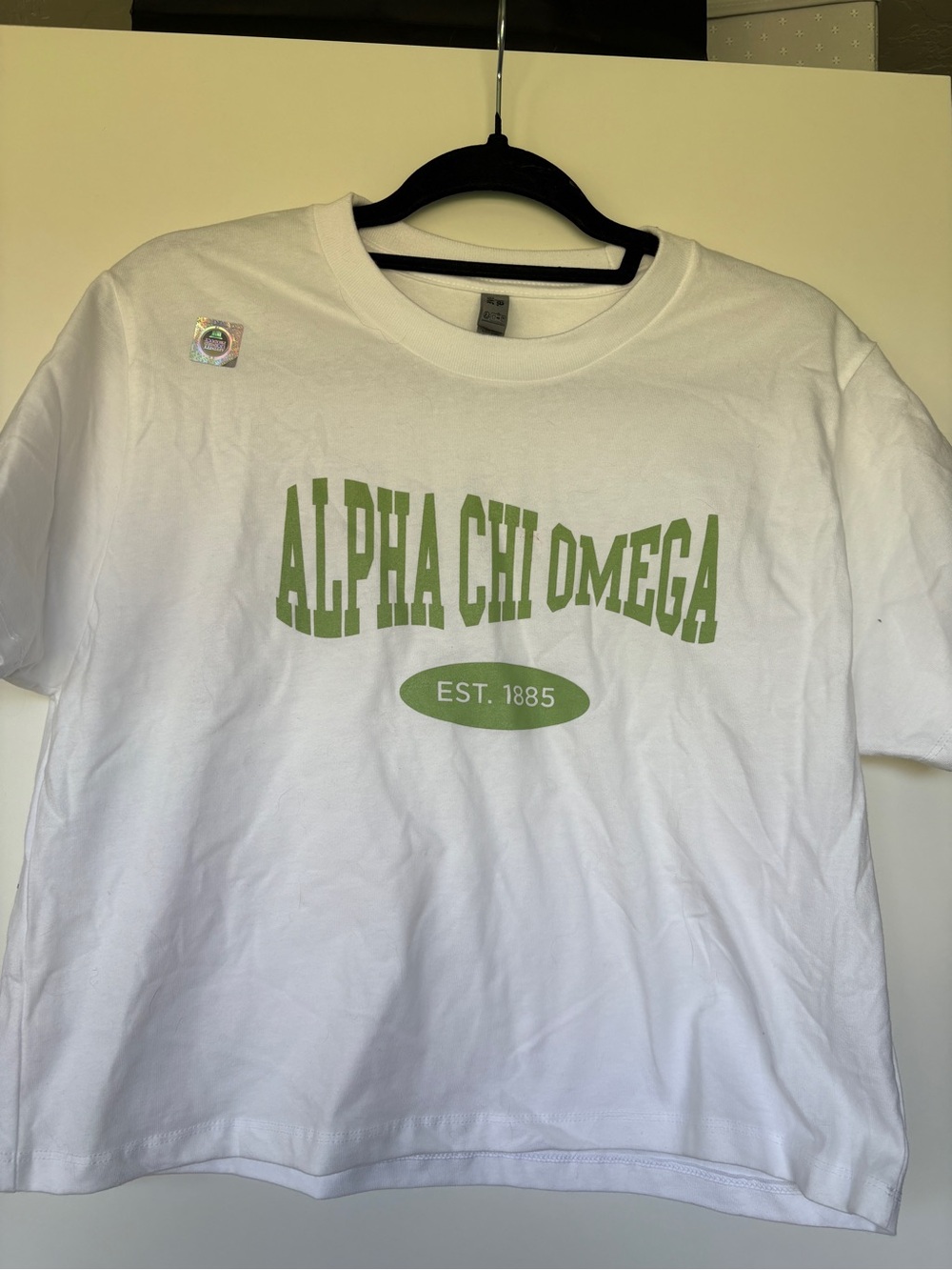 White Alpha Chi Tee